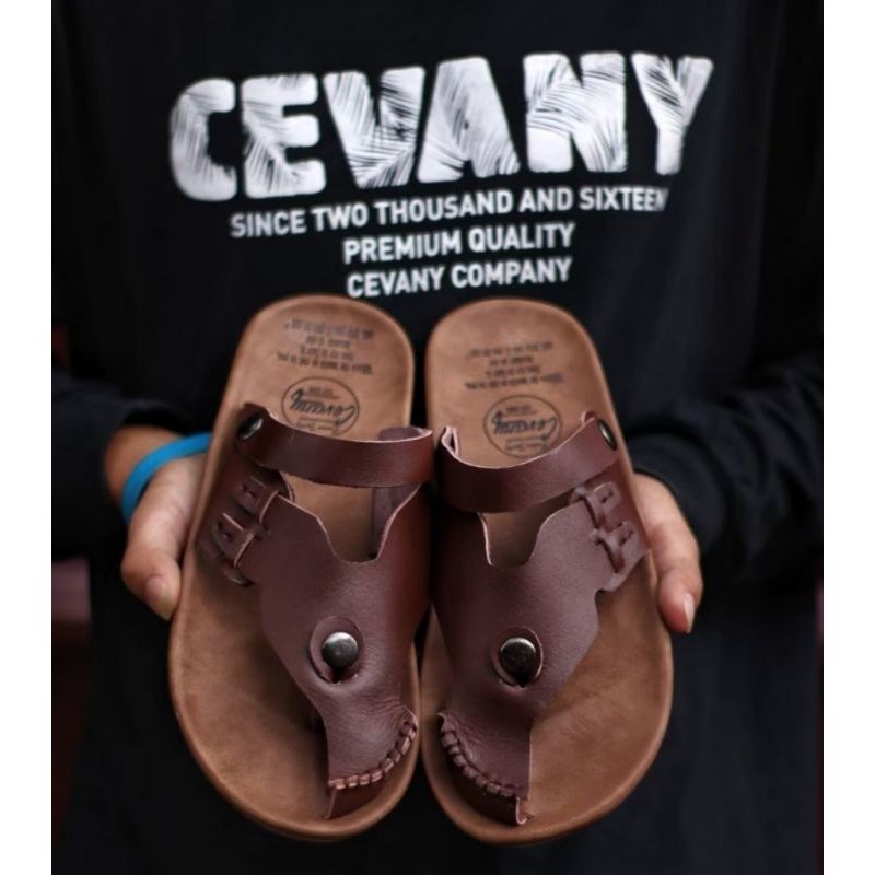 LUCKY TAN Sandal pria kulit asli cevany original handmade sandal jepit kulit pria bisa COD