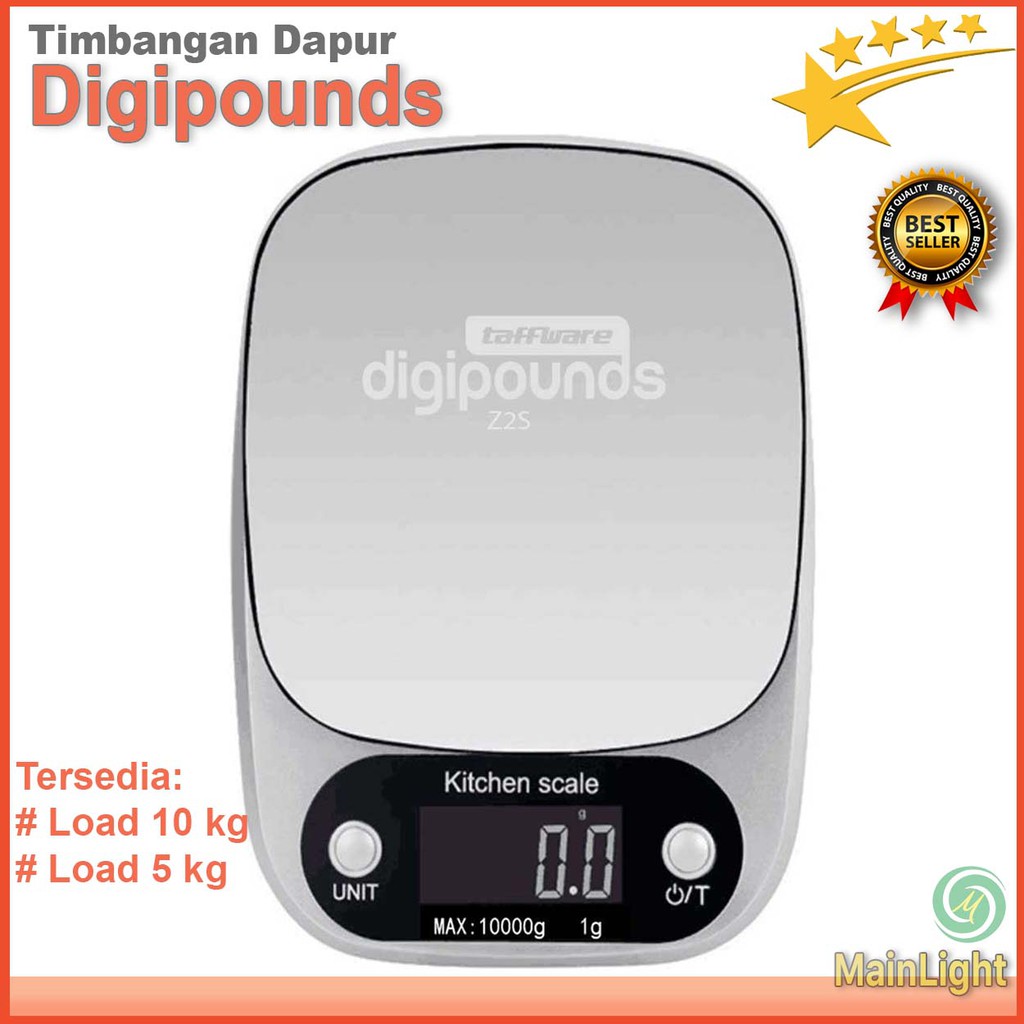 Taffware Digipounds Timbangan Dapur Mini Digital Scale