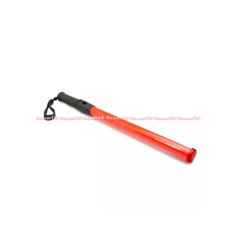 Powerlite Signal Led Tongkat Lalu Lintas Baton 34.5cm Merah Pegangan Anti Slip Alat Pentungan Power Lite