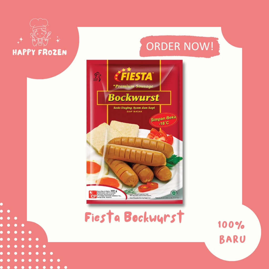 

Fiesta Sosis Bockwurst 300 Gr ( isi 5 )