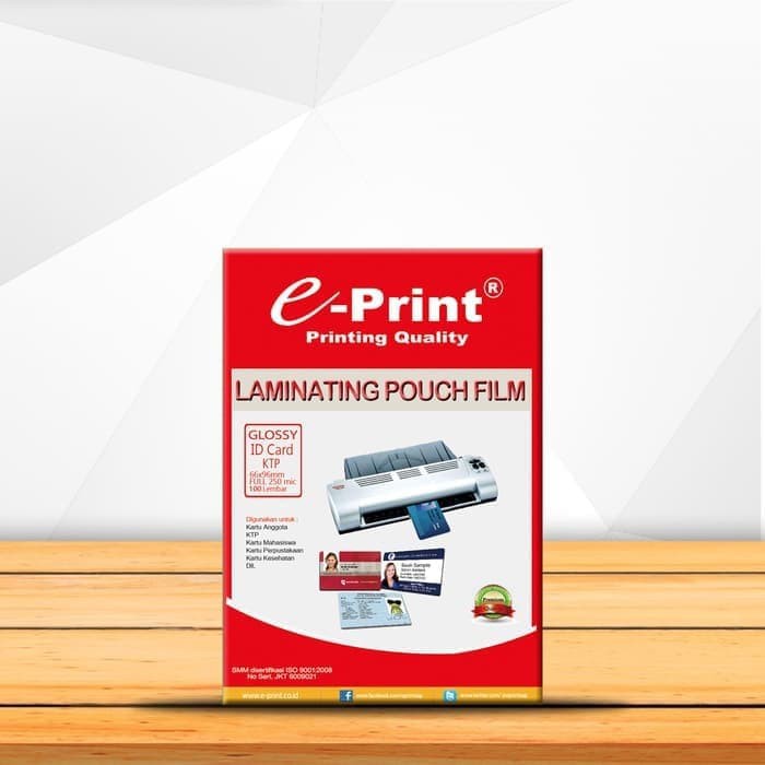

Laminating e-Print Pouch KTP