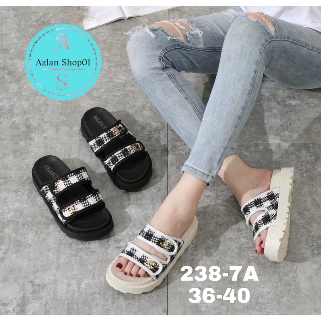 SANDAL WEDGES BALANCE WANITA MODEL TERBARU / 238-7A SIZE 36-40 / SANDAL BAN DUA KEKINIAN DAN TERLARIS