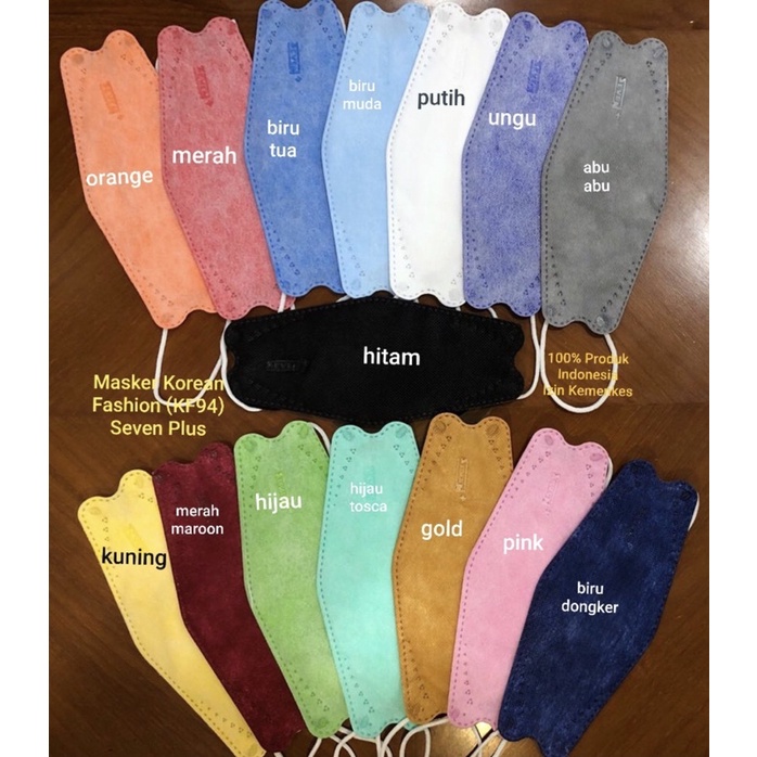 Masker Medis KF94 Seven Plus / Masker Medis Earloop 4 Ply KF94 (10 pcs)