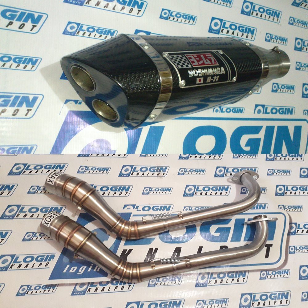 knalpot racing aerox dan nmax fullsystem knalpot yoshimura r11 2lubang