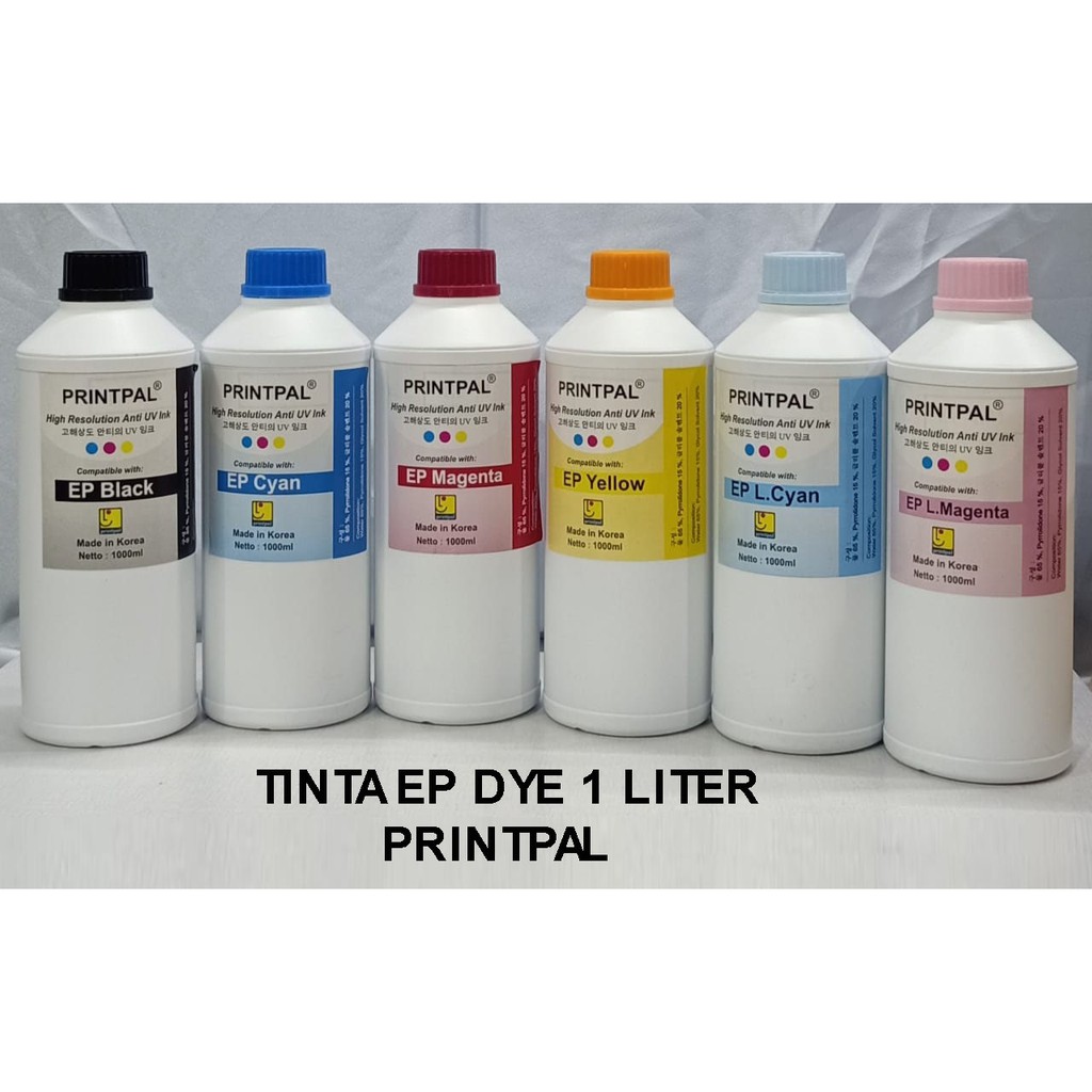 Tinta Dye EP merk PRINTPAL 1 Liter (B,C,M,Y,LC,LM)