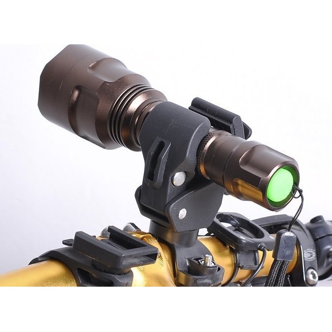 YGRETTE - Bike Bracket Quick Release Mount Holder for Flashlight SENTER HOLDER STANG SEPEDA BRAKET HANDLEBAR