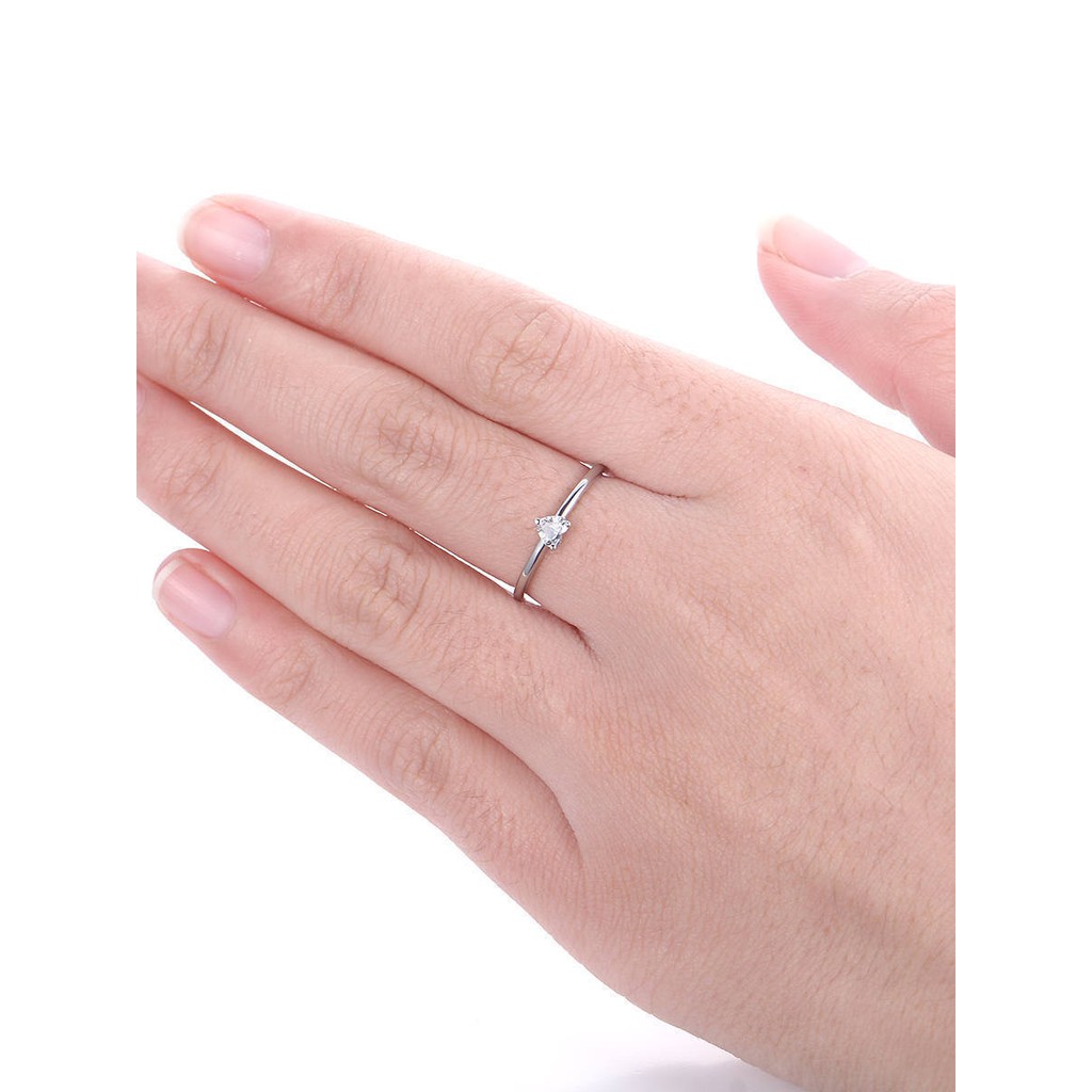 Cincin Sterling Silver 925 Dengan Cubic Zirconia Untuk Wanita