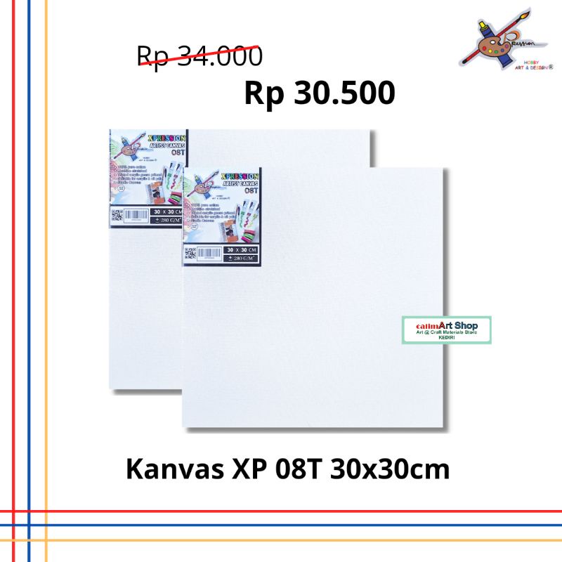 Kanvas Lukis XP 08T Uk. 30x30cm Lipat Belakang