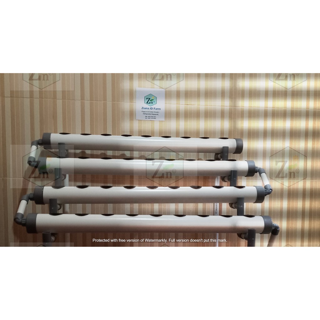 Instalasi Hidroponik Pipa sistem DFT 36 lubang - IH1.01
