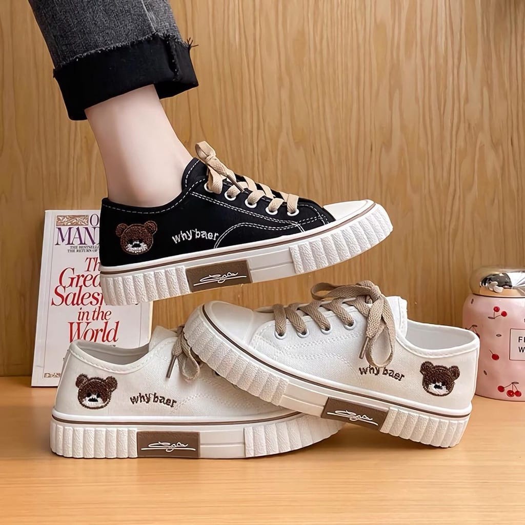 Sepatu Sneakers Wanita Kanvas  Ala Korea BR-01-6