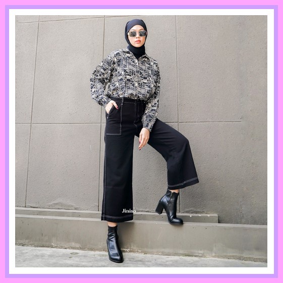 Celana Wanita  Kulot Highwaist Celana Jins Bawahan Levis Dewasa Casual Tebal Jeans Jiniso - Highwais