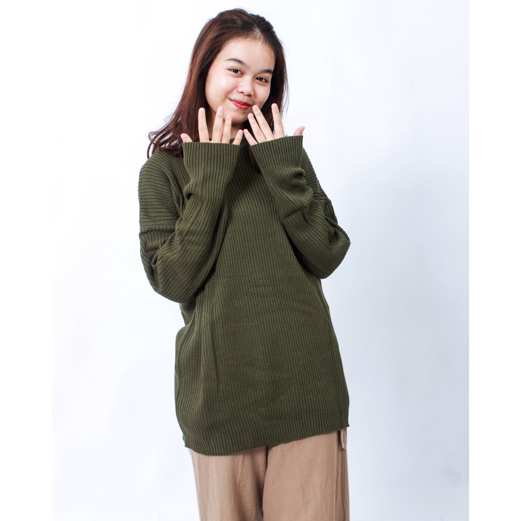 TokoMilkan - Atasan Sweater  Rajut Wanita Boxy Premium | Sweater Rajut Wanita