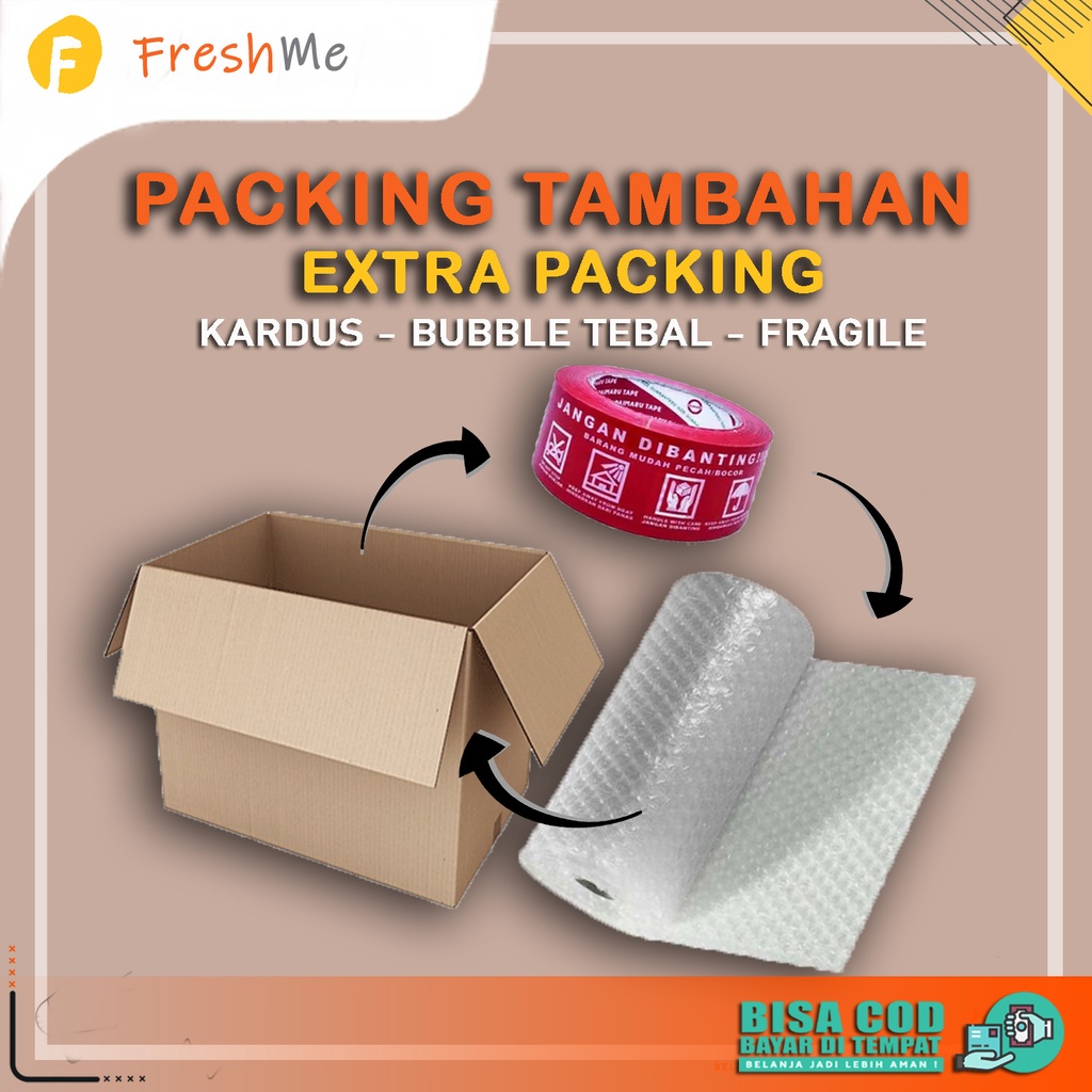 Kardus Packing &amp; Bubble Wrap Tambahan, agar produk lebih aman