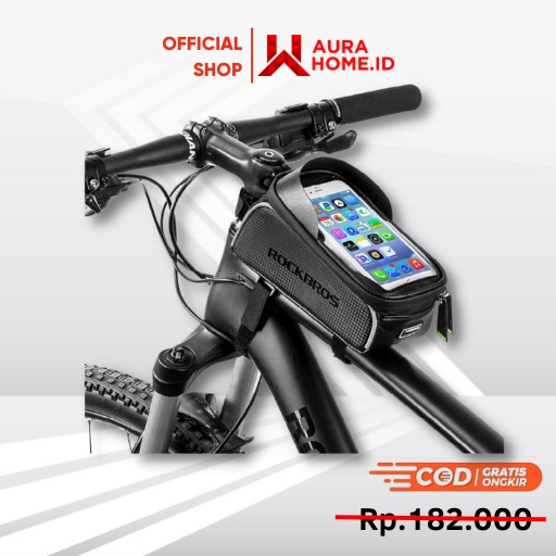 Tas Sepeda Waterproof 6.0 inch Smartphone / Tas Stang Depan Handlebar Sepeda Lipat Mtb Gunung Rockbr