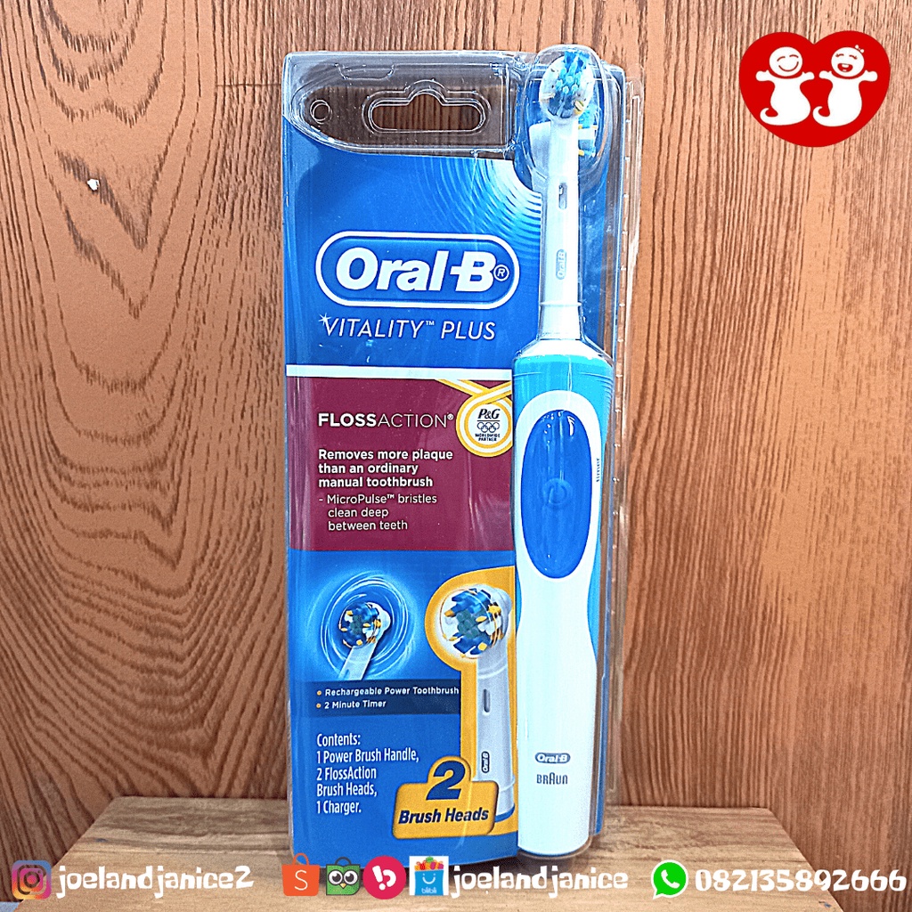 Oral B Vitality Power Toothbrush Floss Action +2 Refills