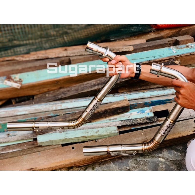 Slip on sambungan leher knalpot gl cb mp stenlis leher knalpot cb gl mp / leher knalpot cobi gl