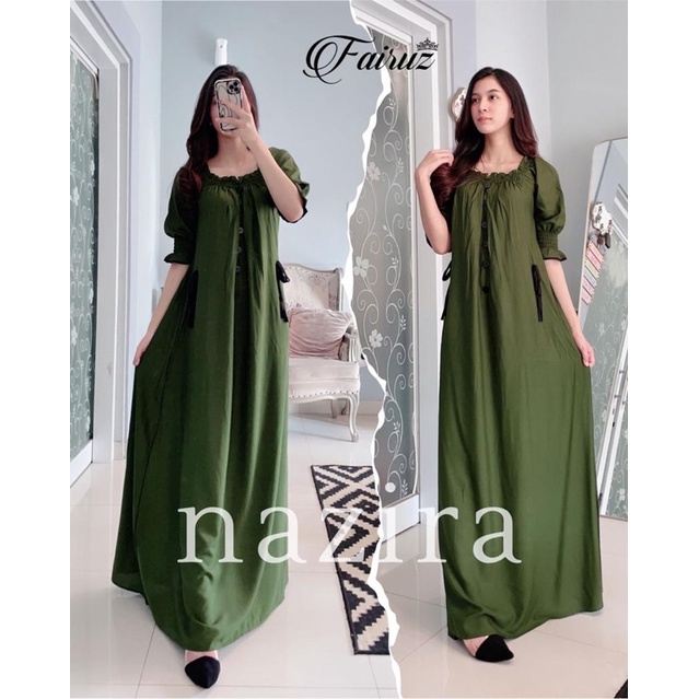 NAZIRA DRESS MATT KATUN RAYON BY FAIRUZ ORI