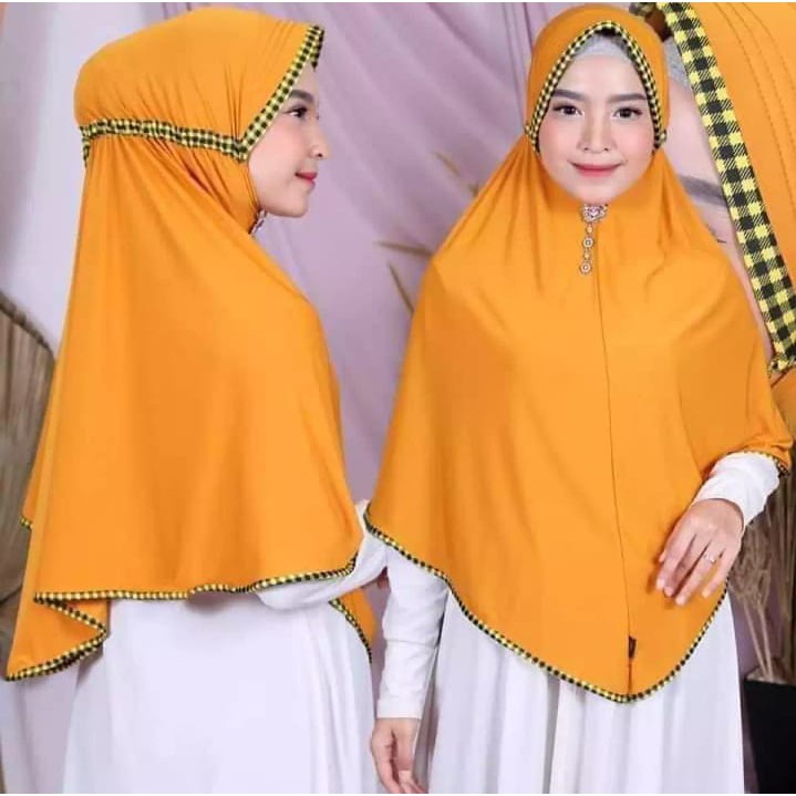 [COD] Termurah -  Jilbab Instan Serut Kotak | Hijab Serut Inayah Jilbab Jersi Serut Jersey Jumbo