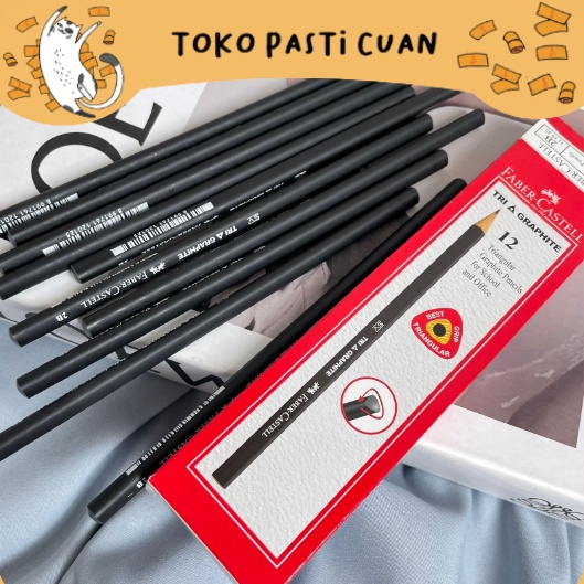 

pensil 2b faber castel tri graphite (4/8/12 ) pensil ujian bisa COD termurah import pensil lucu pensil kayu pensil UN