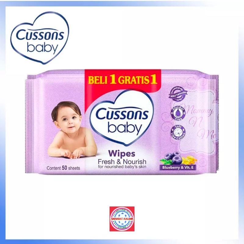 CUSSONS BABY WIPES 50'S BUY 1 GET 1