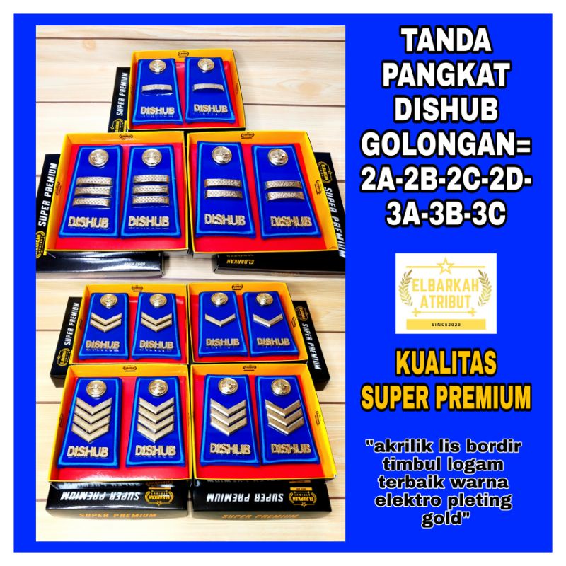 Pangkat DISHUB gol 2a-2b-2c-2d-3a-3b-3c logam akrilik SUPER PREMIUM / DINAS PERHUBUNGAN