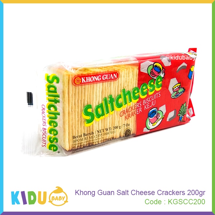 Khong Guan Salt Cheese Crackers 200gr Biskuit Cemilan / Cemilan Sehat dll (khusus ibunya) Kidu Baby