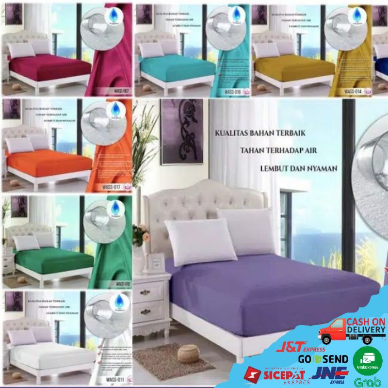 SPREI WATERPROOF POLOS SEPREI ANTI AIR SEPRAI ANTI OMPOL MURAH ANEKA WARNA