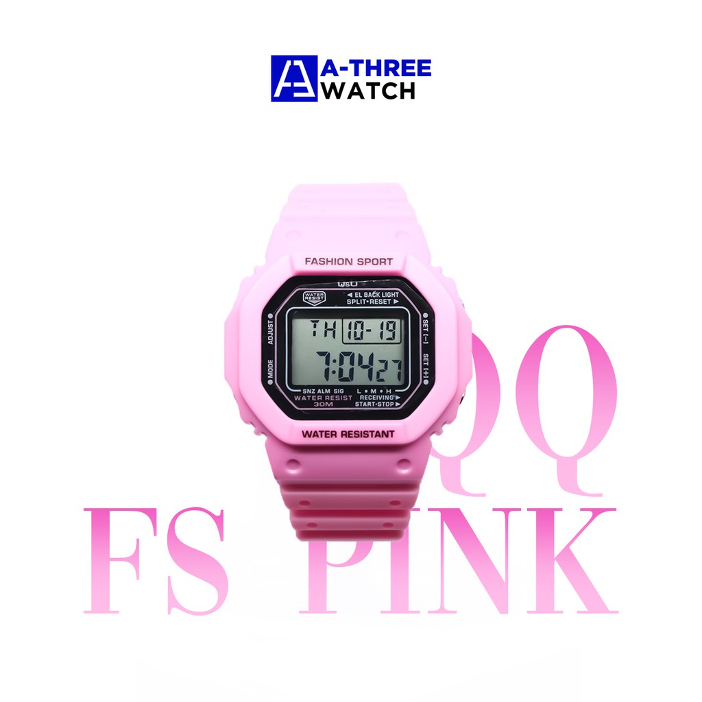 QQ-FS PINK / Jam tangan Digital Pria dan Wanita