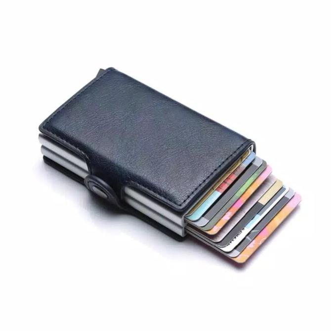 

Office & Stationery | Document Organizer | Dompet Kartu Blue Double Deck Dompet Pintar Smart Wallet Card Holder | Best Seller
