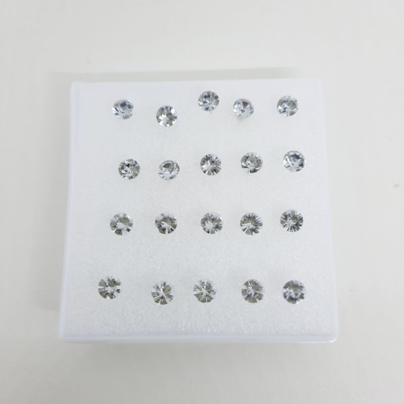 Anting Motif Diamond isi 12 pasang Murmer Kemasan Box Grosir