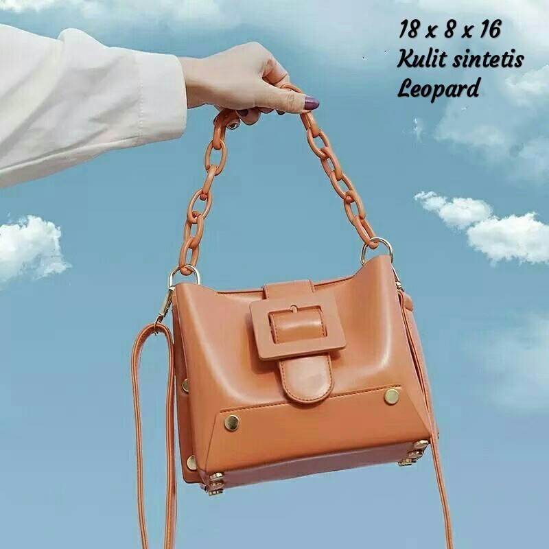 Tas Selempang Rantai Wanita Kulit Sintesis Terpopuler Slinbag Mini Fashion Perempuan