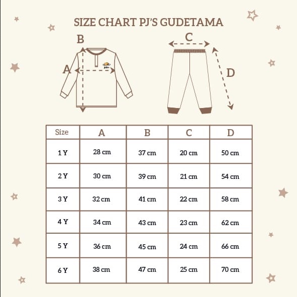 LPH02  LITTLE PALMERHAUS PIYAMA ANAK PAJAMAS GUDETAMA