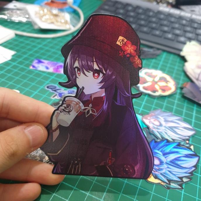 

(BISA COD) Sticker Hologram Anime Besar - PSH1092 - Hu Tao LIMITED EDITION Kode 540