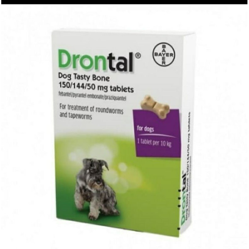 Drontal plus Dog Tasty 1 tablet Obat cacing doggy / anjing