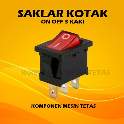 Saklar Kotak On Off 3 Kaki AC DC