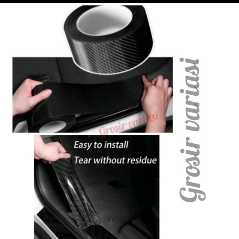 Sillplate samping 5 D Carbon Hitam mobil IGNIS