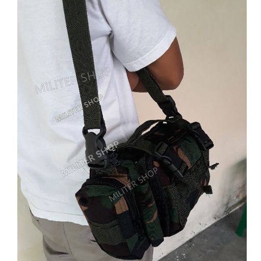 Tas Selempang TNI POLRI Tas Samping Malvinas Tas Loreng