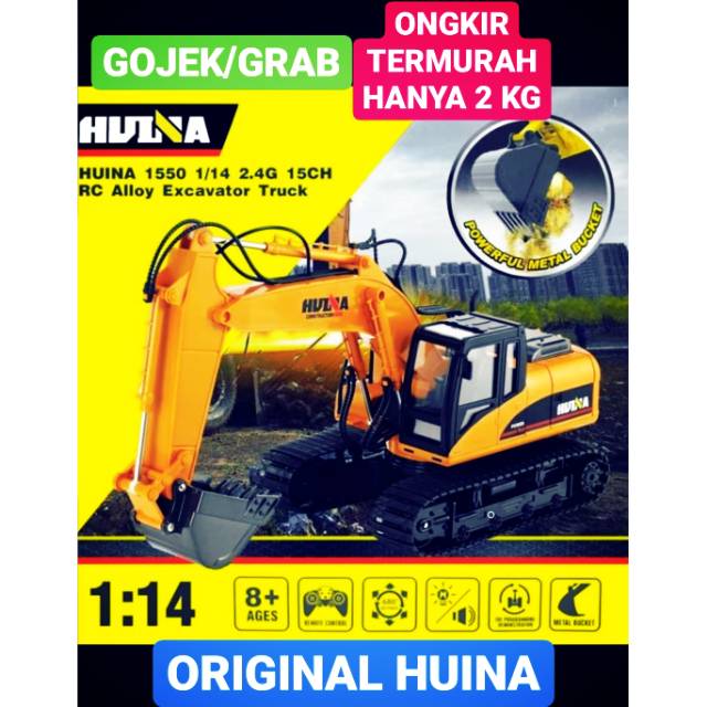 RC Excavator HuiNa Toys 1550 15Channel 2.4Ghz 1/12 Metal