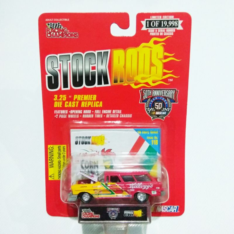 Nascar No 5 Kellogg's Corn Flakes Terry Labonte 56 Chevy Nomad Stock Rods RACING CHAMPIONS card