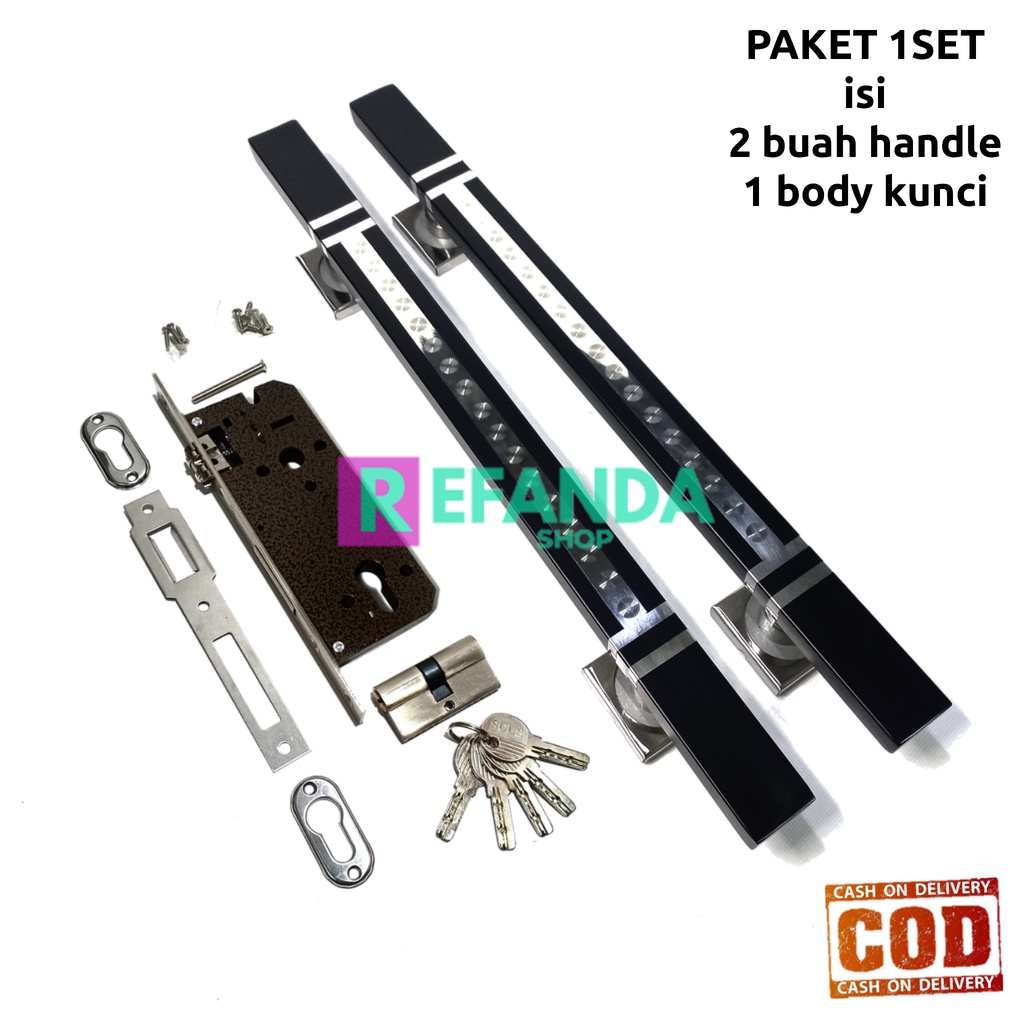 2biji gagang tarikan pegangan handle pintu rumah panjang 33cm 45cm dan 60cm bahan stainless steel an