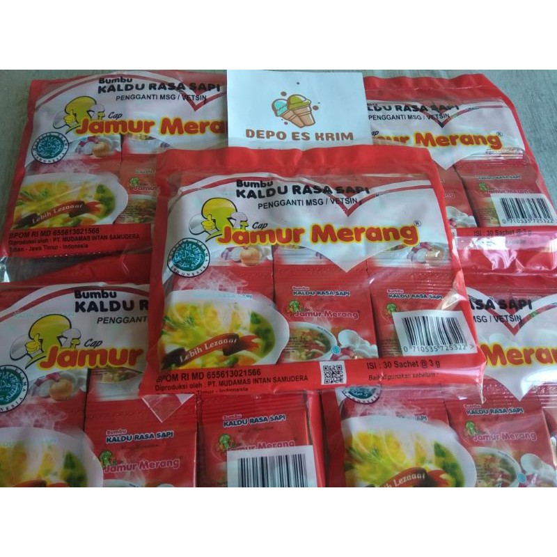 Kaldu Jamur Merang Alami 30 Sachet Penyedap Rasa Non MSG Pengganti Vetsin