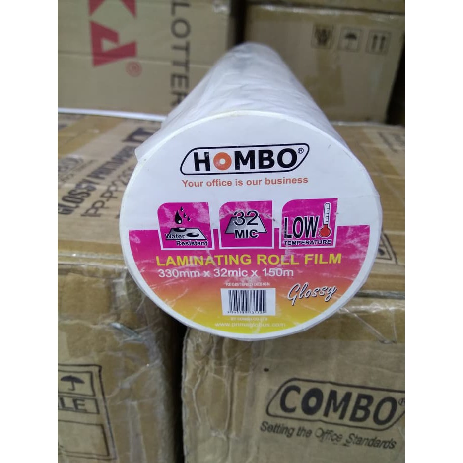 

promo kualitas Plastik Laminating Roll Glossy Merk Hombo murah keren terbatas
