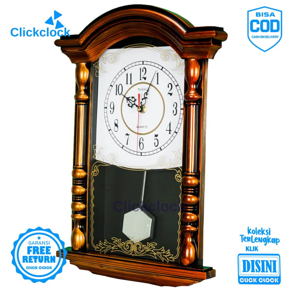 Jam Dinding Bell Bandul Nikko NK-122 Wall Clock Bagus Hiasan Dinding Minimalis