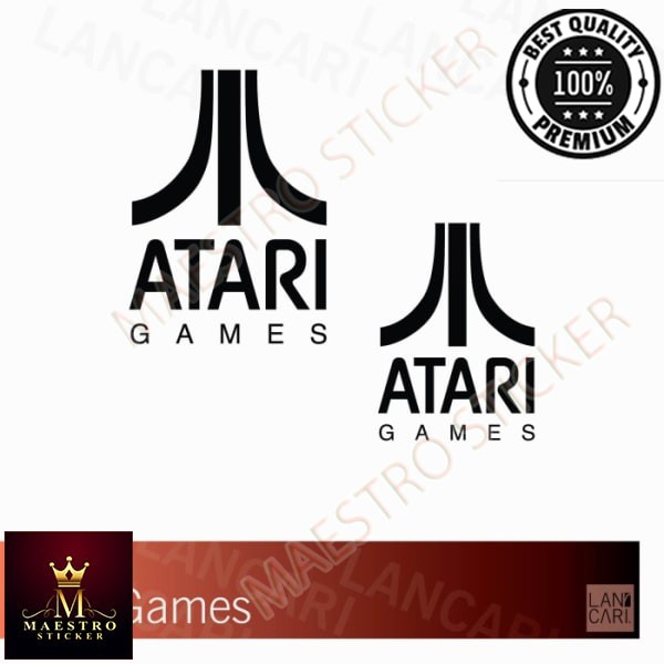 

M.STICKER Sticker Cutting Atari Games Vinyl Cut Stiker - Putih