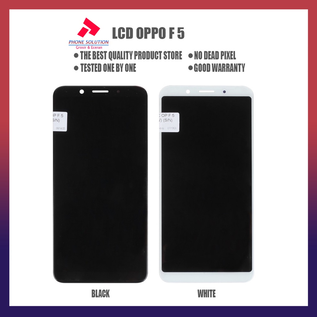 LCD Oppo F5 Fullset Touchscreen - Parts Kompatibel Dengan Produk Oppo // Supplier LCD Oppo F5 - Garansi 1 Bulan