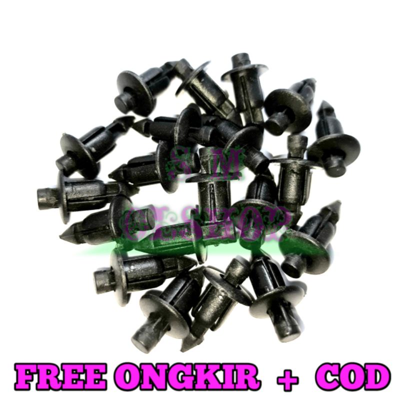 20 Klip Rivet Nmax 6mm Klip Rivet Yamaha Nmax Klip Plastik Motor Nmax Aerox Vario Scoopy Ninja