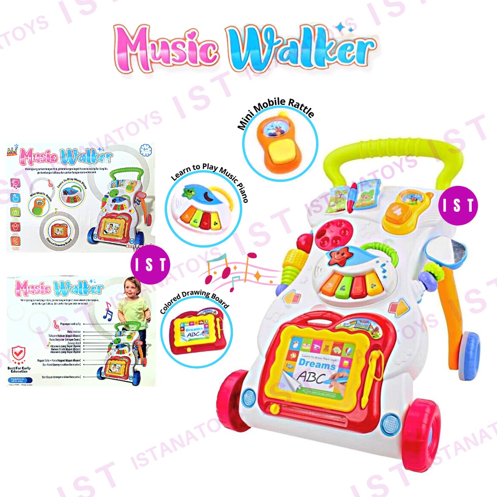 MWN Mainan Music Walker Baby Walker Belajar Jalan AU03