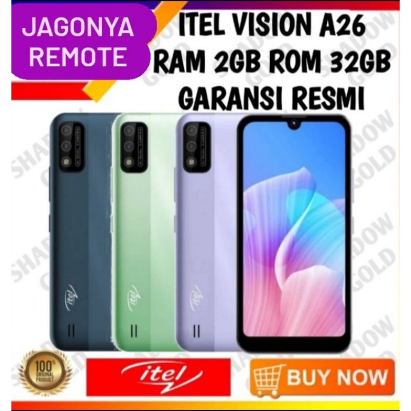 Itel Vision A26 2/32 RAM 2GB ROM 32GB GARANSI RESMI/ HP Berkualitas Spek Tinggi Harga Murah-Green
