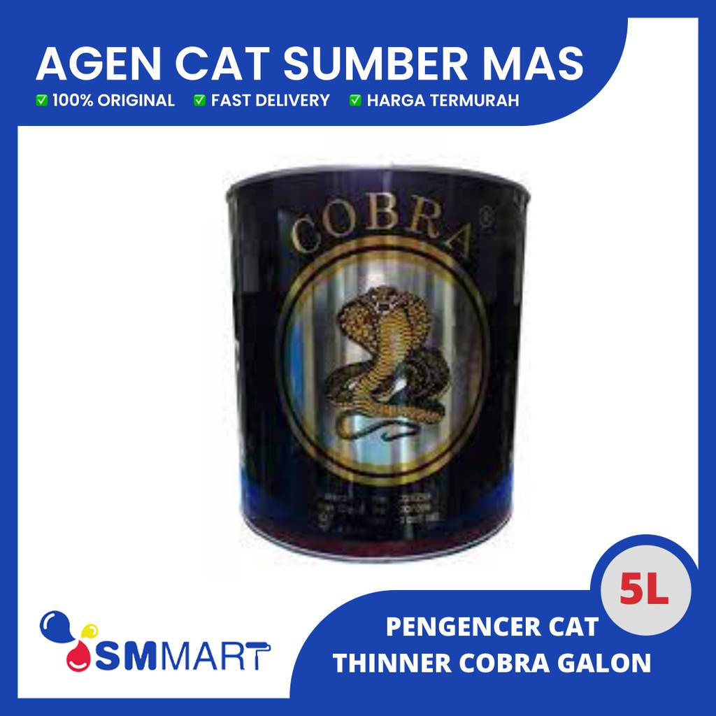 THINNER COBRA HITAM 1L &amp; 5L / TINER THINER COBRA HITAM 1L &amp; 5L/ PENGENCER CAT