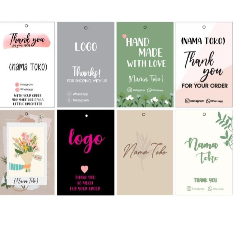 

5tok AdA5 Isi 110pcs Cetak Hang tag custom olshop/wedding (Baca deskripsi).masakini> zR1>